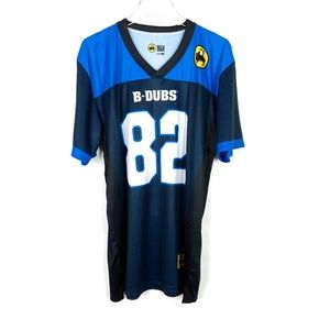 BUFFALO WILD WINGS アメリカンフットボールシャツ 82 Buffalo Wild Wings Employee Uniform Jersey 82 Shirt Server